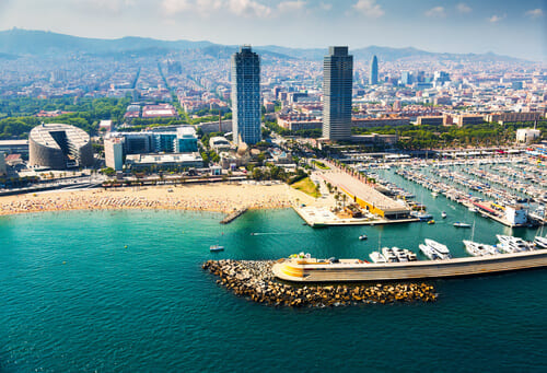 Vista panoramica di Barcelona