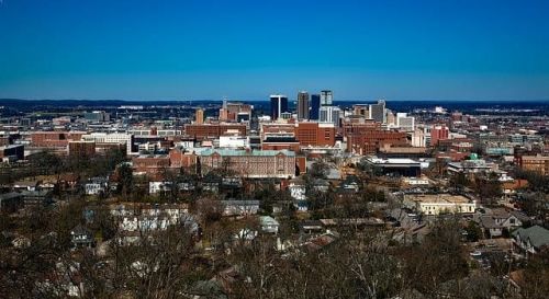 Vista panoramica di Birmingham