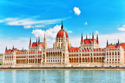Vista panoramica di Budapest